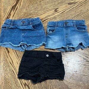 Garanimals Denim and Black Shorts Trio